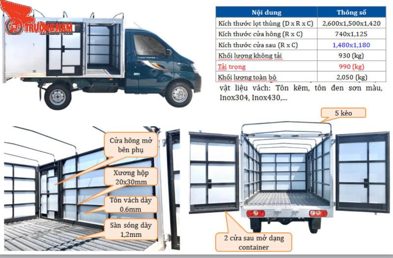 Kích thước các loại xe tải - Cách thuê loại xe tải phù hợp