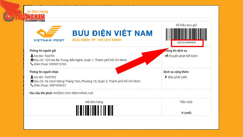 4 Cách Tra Cứu Đơn Hàng Bưu Điện (VNPost) Chính Xác 2025 2 Mỗi đơn hàng có một mã vận đơn