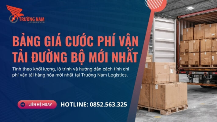 giá cước phí vận tải hàng hóa đường bộ